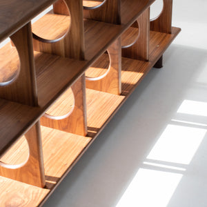 Porthole Shelving System 2x5 Bookcases & Standing Shelves PHLOEM STUDIO